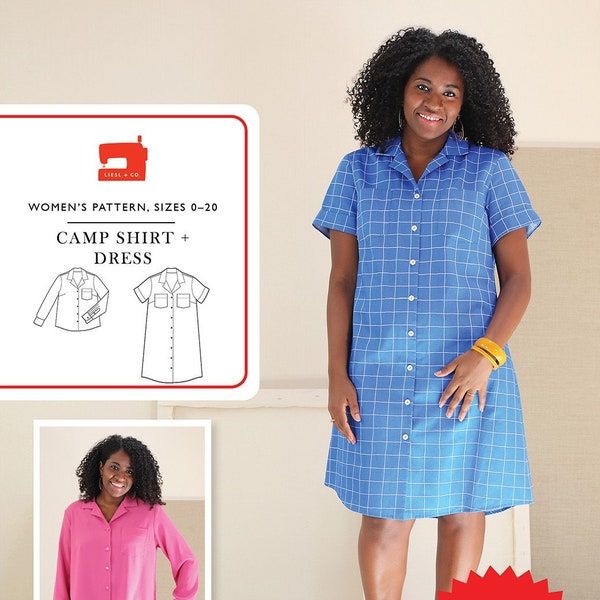 Camp Shirt Pattern Etsy