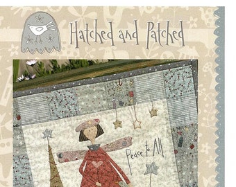 Peace and Joy Wall Hanging Quilt Quilting Pattern, From Hatched and Patched BRAND NEW, Please See Description For More Information!