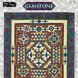 Gemstone Quilt Quilting Pattern From Wing And A Prayer Design BRAND NEW, Please See Description and Pictures For More Information!