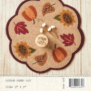 Autumn Penny Mat Wool Sewing Pattern From Buttermilk Basin NEW, Please See Description and Pictures For More Information!