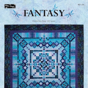Fantasy Quilt Quilting Pattern From Wing And A Prayer Design BRAND NEW, Please See Description and Pictures For More Information!
