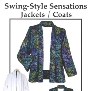 Swing-Style Sensations Jacket or Coat Sewing Pattern From CNT Pattern Co. New, Please See Description and Pictures For More Information!