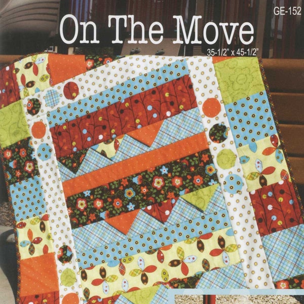 On The Move Quilt As You Go Quilting Pattern From G.E. Quilt Designs BRAND NEW, Please See Description and Pictures For More Information!
