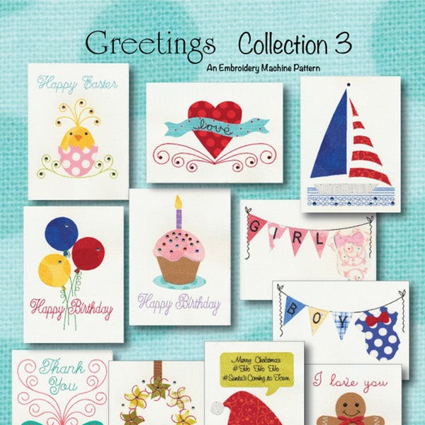 Greetings Cards Collection 3 Machine Embroidery CD, From Smith Street Designs NEW, Please See Description and Pictures For More Details!