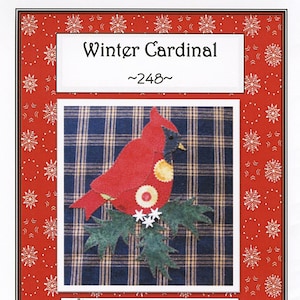 Winter Cardinal Quilting and Sewing Pattern, From Quilt Doodle Designs NEW, Please See Description For More Information!