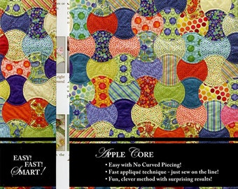 Apple Core Classic Pack Pieced Quilting Pattern From Quiltsmart Patterns NEW, Please See Description and Pictures For More Information!