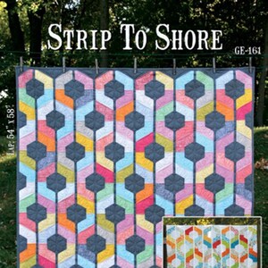 Strip To Shore Quilt Pieced Quilting Pattern From G.E. Quilt Designs BRAND NEW, Please See Description and Pictures For More Information!