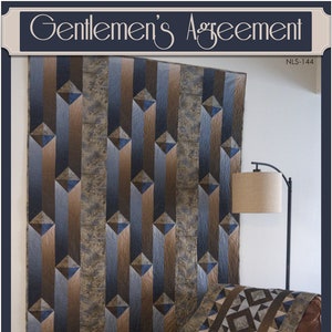 Gentlemen's Agreement Quilt Quilting Pattern, From New Leaf Stitches BRAND NEW, Please See Description and Pictures For More Information!