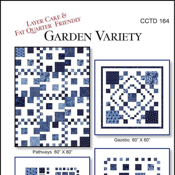 Garden Variety Quilt Quilting Pattern From Calico Carriage Quilt Designs NEW, Please See Description and Pictures For More Information!