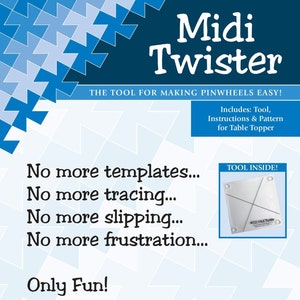 Midi Twister Pinwheel Tool, Acrylic Template From Twister Sisters Designs NEW, Please See Description For More Information!