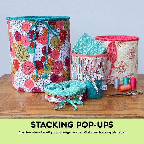 Stacking Pop-Ups Sewing Pattern, Pop-Up Spring Sold Separately From The Fat Quarter Gypsy NEW, See Description and Pictures For More Info!