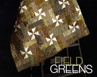 Field Greens Quilt, A Quilting Pattern From Madison Cottage Design BRAND NEW, Please See Description and Pictures For More Information!