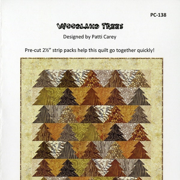 Woodland Trees Quilt Quilting Pattern, From Quilt Woman BRAND NEW, Please See Description and Pictures For More Information!