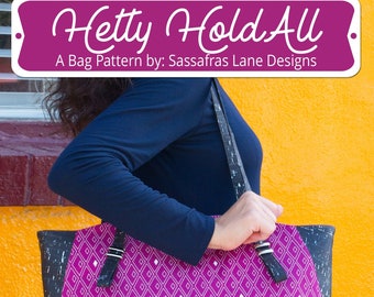 Hetty Hold All Tote Bag Sewing and Quilting Pattern By Sassafras Lane Designs NEW, Please See Description and Pictures For More Information!