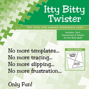 Itty Bitty Twister Pinwheel Tool, Acrylic Template From Twister Sisters Designs NEW, Please See Description For More Information!