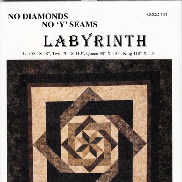 Labyrinth Quilt Pattern From Calico Carriage Quilt Designs BRAND NEW, Please See Description and Pictures For More Information!