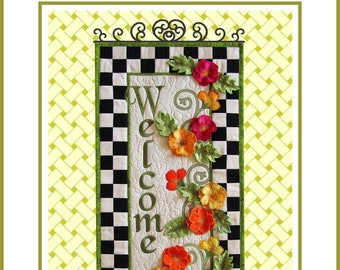 Welcome Wall Hanging Machine Embroidery Pattern, From Janine Babich Designs BRAND NEW, See Details and Pictures Below for more Information!