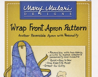 Wrap Front Apron Sewing Pattern, From Mary Mulari Designs Productions NEW, Please See Description and Pictures For More Information!