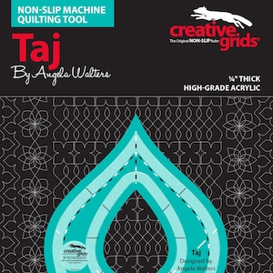 Taj- Machine Quilting Tool Template Ruler From Creative Grids USA, Please See Description and Pictures For More Information!