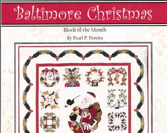 Baltimore Christmas BOM Applique Quilt Pattern From P3 Designs BRAND NEW, Please See Description and Pictures for more information!