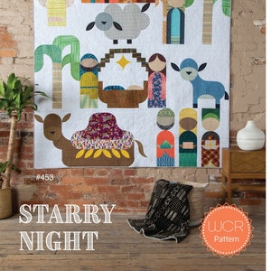 Starry Night Nativity Quilt, A Pieced Quilting Pattern By Sew Kind Of Wonderful BRAND NEW, Please See Description and Pictures For More Info