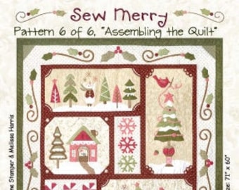 Sew Merry Complete Quilting and Applique Pattern Set From Quilt Company BRAND NEW, Please See Description For More Information!