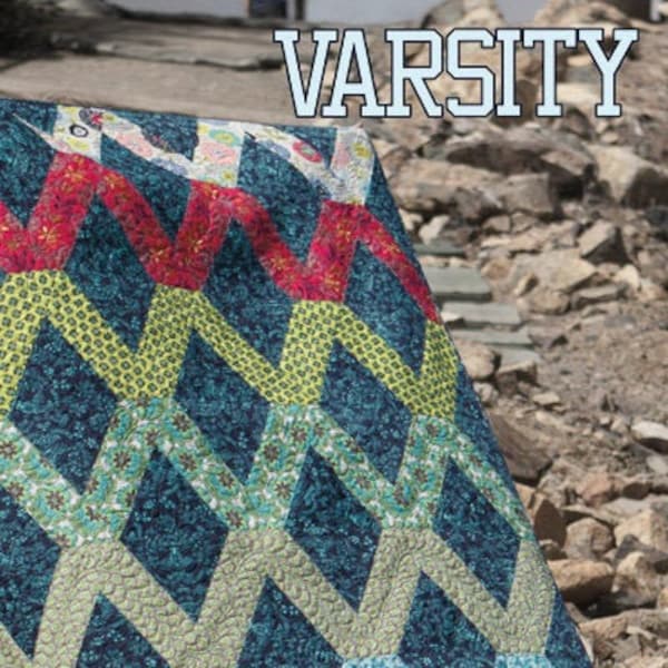 Varsity Pieced Quilt Quilting Pattern From Jaybird Quilts BRAND NEW, Please See Description and Pictures For More Information!