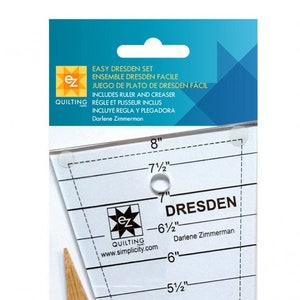 The Easy Dresden Acrylic Quilting Ruler, By EZ Quilting From EZ International, NEW Please See Description
