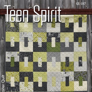 Teen Spirit Quilt Pieced Quilting Pattern From G.E. Quilt Designs BRAND NEW, Please See Description and Pictures For More Information!