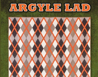 Argyle Lad Quilt Quilting Pattern, From Krista Moser The Quilted Life BRAND NEW, Please See Description and Pictures For More Information!