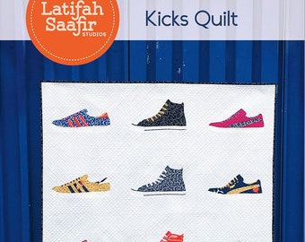 Kicks Sneakers Quilt Quilting Pattern From Latifah Saafir Studios BRAND NEW, Please See Description and Pictures For More Information!