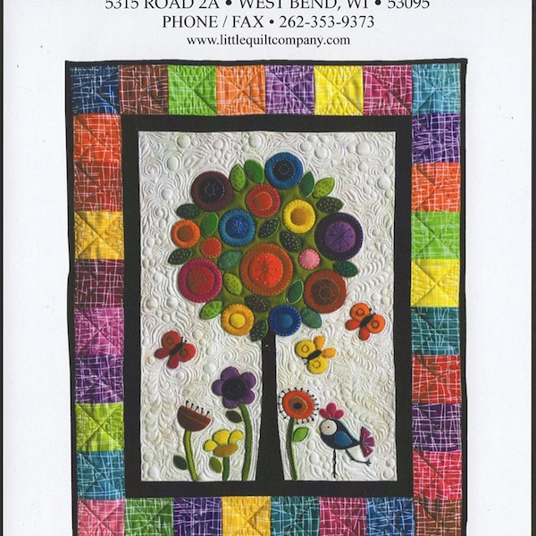 The Happy Tree Quilt Quilting Pattern, From Little Quilt Company BRAND NEW, Please See Description and Pictures For More Information!
