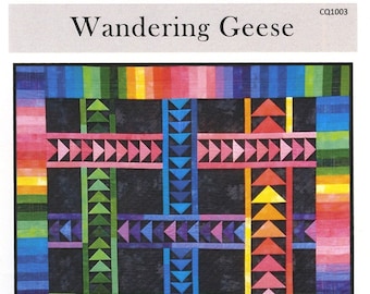 Wandering Geese Quilt Quilting Pattern, From Canuck Quilter Designs BRAND NEW, Please See Description and Pictures For More Information!