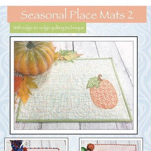 Seasonal Placemats 2 Quilting and Machine Embroidery CD, From Amelie Scott Designs BRAND NEW, Please See Description For More Information!