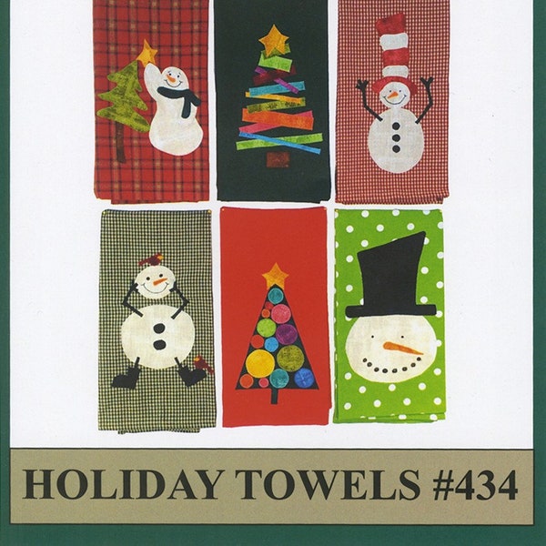 Holiday Towels Applique Sewing Pattern, From Little Quilt Company BRAND NEW, Please See Description and Pictures For More Information!