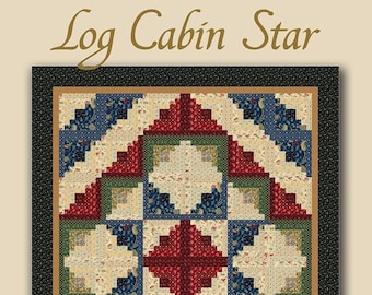 Log Cabin Star Pieced Quilt Quilting Pattern From Nancy Rink Designs BRAND NEW, Please See Description and Pictures For More Information!