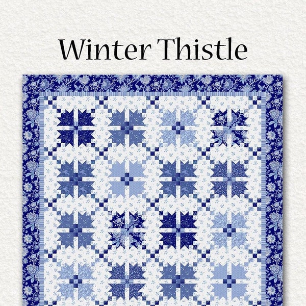 Winter Thistle Pieced Quilt Quilting Pattern From Nancy Rink Designs BRAND NEW, Please See Description and Pictures For More Information!