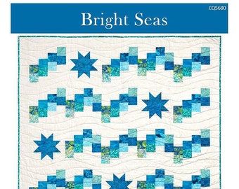 Bright Seas Quilt Quilting Pattern, From Canuck Quilter Designs BRAND NEW, Please See Description and Pictures For More Information!