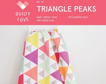 Triangle Peaks Quilt Quilting Pattern, From Quilty Love By Emily Dennis NEW, Please See Description and Pictures For More Information!