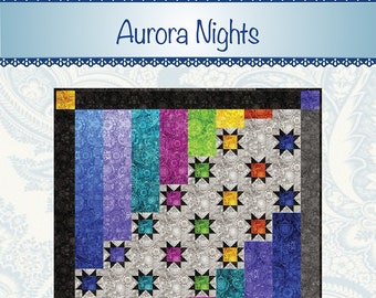 Aurora Nights Quilt Pattern, From Bound To Be Quilting BRAND NEW, Please See Description and Pictures For More Information!