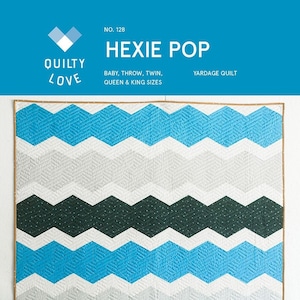 Hexie Pop Quilt Quilting Pattern, From Quilty Love By Emily Dennis BRAND NEW, Please See Description and Pictures For More Information!