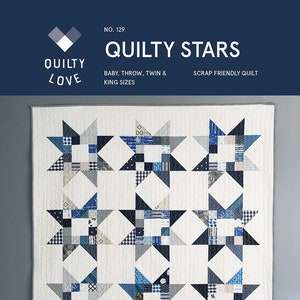 Quilty Stars Quilt Quilting Pattern, From Quilty Love By Emily Dennis BRAND NEW, Please See Description and Pictures For More Information!