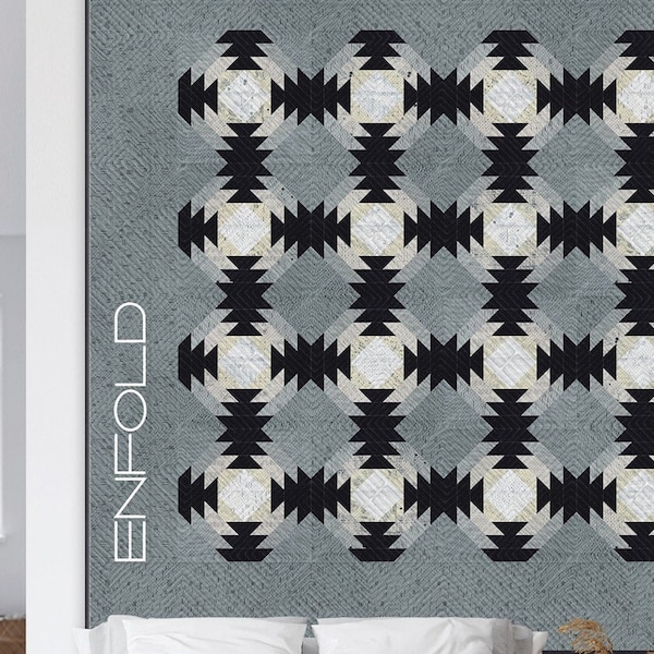 Enfold Quilt Quilting Pattern From Zen Chic Patterns BRAND NEW, Please See Item Description and Pictures For More Information!
