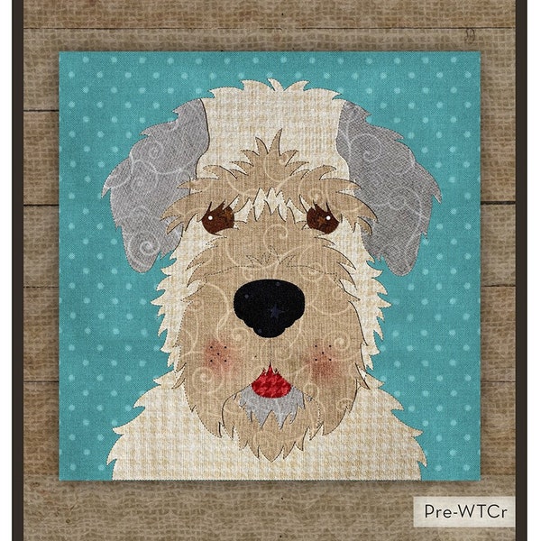 Wheaten Terrier Dog Cream Applique Kit From The Whole Country Caboodle BRAND NEW, Please See Description and Pictures For More Information!