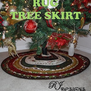 Jelly-Roll Rug Tree Skirt Sewing Pattern From R.J. Designs BRAND NEW, Please See Description and Pictures For More Information!