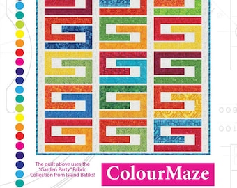 ColourMaze Quilt Quilting Pattern From Colourwerx NEW, Please See Description and Pictures For More Information!