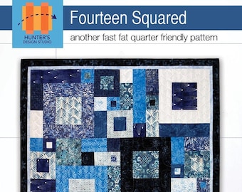 Fourteen Squared Quilt Quilting Pattern From Hunter's Design Studio NEW, Please See Description and Pictures For More Information!