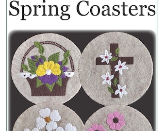 Spring Coasters Kit Sewing Pattern, From Rachel's Of Greenfield BRAND NEW, See Description and Pictures For More Information!