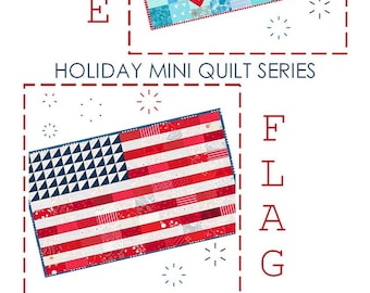 Vote and Flag Mini Quilt Quilting Pattern, From Kelli Fannin Quilt Designs NEW, Please See Description and Pictures For More Information!
