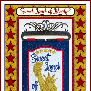 Sweet Land Of Liberty Table Top Display Machine Embroidery, From Janine Babich Designs BRAND NEW, See Description and Pictures For Details!